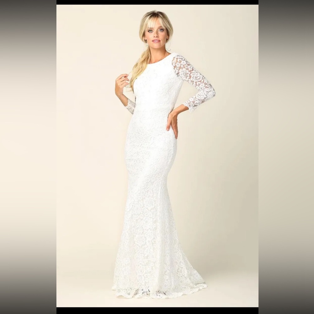 Wedding Dress - Never Worn Size XXL With Sleeves